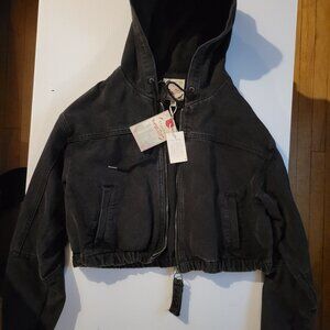 Womens black denim jacket